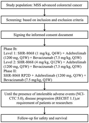 SHR-8068 combined with adebrelimab and bevacizumab in the treatment of refractory advanced colorectal cancer: study protocol for a single-arm, phase Ib/II study